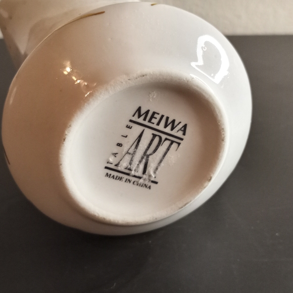 VTG Meiwa Art Porcelain Creamer Mug With Christmas Tree Motifs - Picture 5 of 7